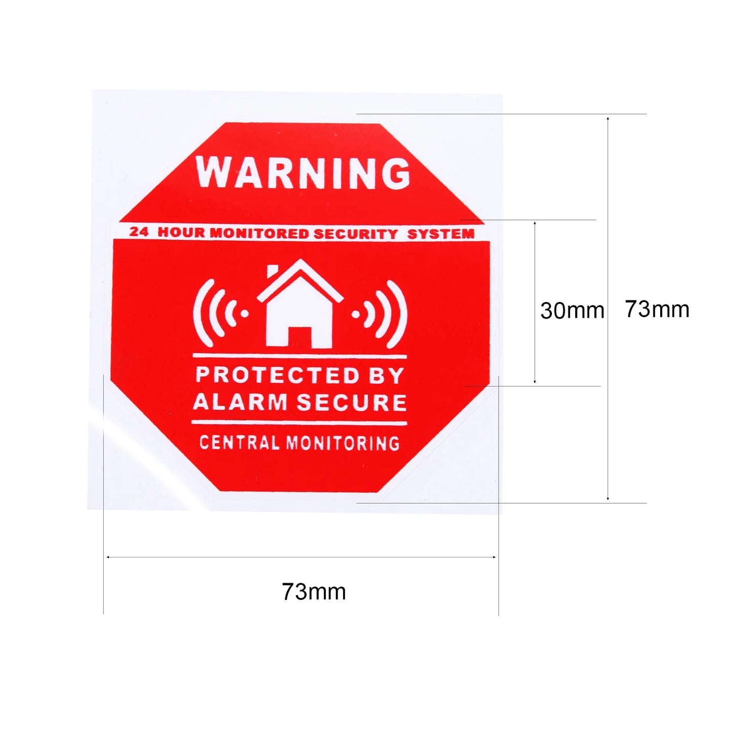 4er Set Aufkleber "Protected by Home Alarm", Grösse 7.5x7.5cm, für Türen, Fenster etc. - Alarmsysteme Schweiz & EU
